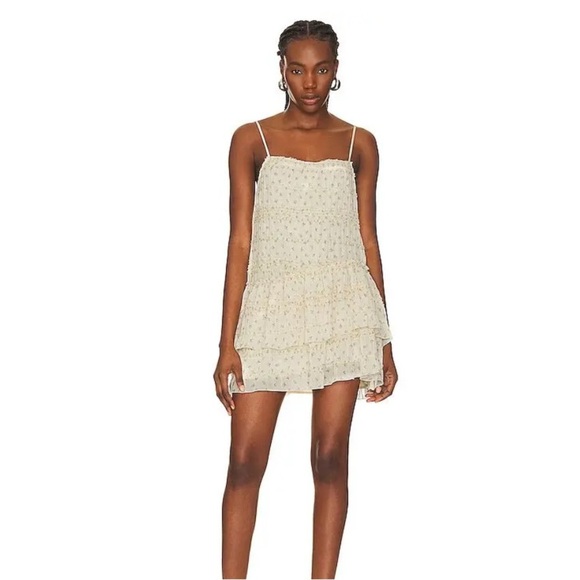 Revolve Camila Coelho Waverly Mini Dress in Cream Medium - Picture 1 of 5